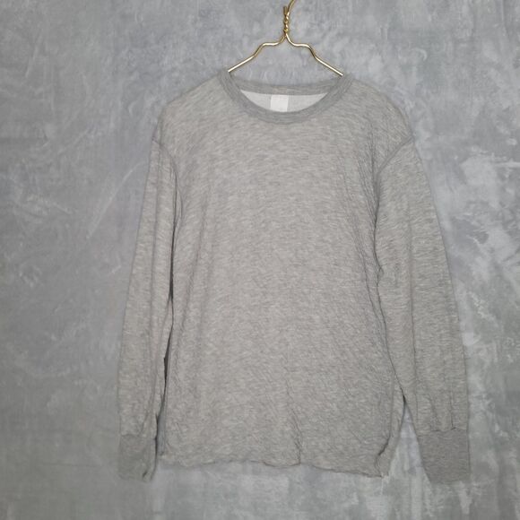 Vintage Other - Gray Long Sleeve Crew Neck Shirt Size M Base Layer Insulated Outdoor Hiking Warm